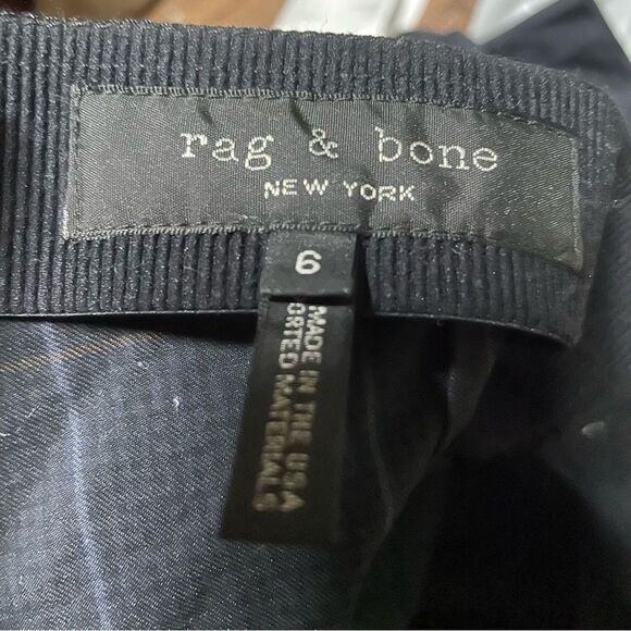 RAG & BONE The Simone High Rise Ankle Pant in
Navy Blue Check 6 - Picture 4 of 9